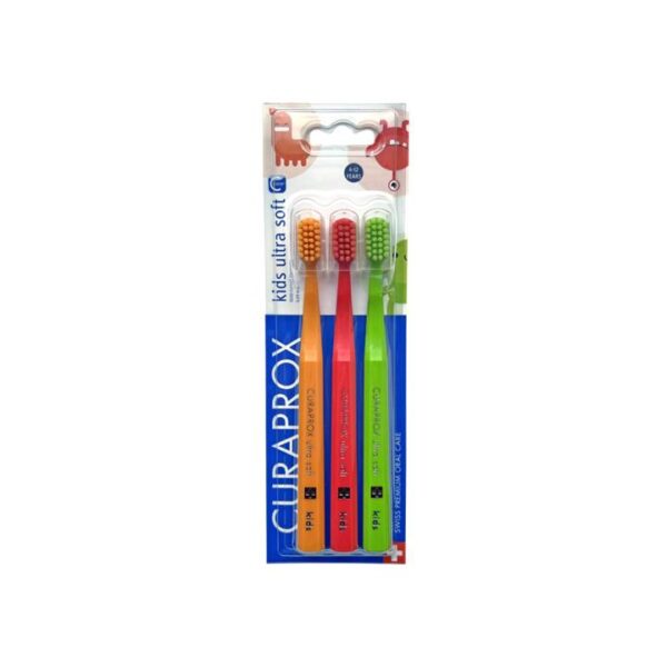 Curaprox Kids CS 5500 Ultra Soft otroška zobna ščetka, 3 zobne ščetke
