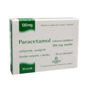 Paracetamol Lekarna Ljubljana 120 mg svečke za otroke, 10 svečk