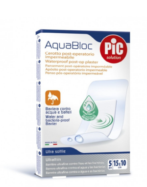 PiC Antibakterijski pooperativni obliži Aquabloc (15 x 10 cm), 5 obližev PiC Antibakterijski pooperativni obliži Aquabloc (15 x 10 cm), 5 obližev