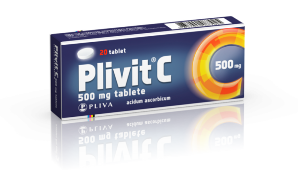 Plivit C 500 mg tablete, 20 tablet