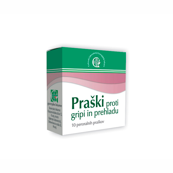 Praški proti gripi in prehladu, 10 peroralnih praškov Praški proti gripi in prehladu, 10 peroralnih praškov