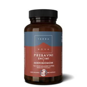 Terranova Prebavni encimi z mikrobiomom kompleks, 100 kapsul