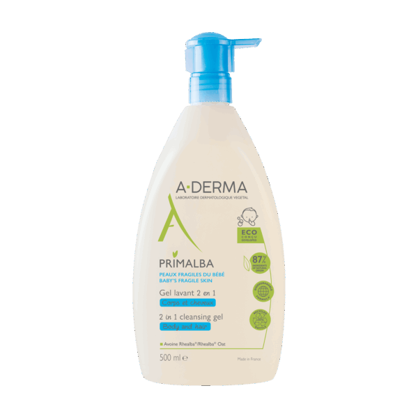 A-Derma Primalba gel za umivanje telesa in las, 500 ml A-Derma Primalba gel za umivanje telesa in las, 500 ml