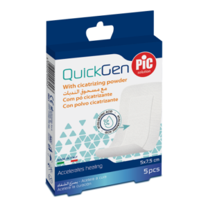 PiC QuickGen obliž za celjenje ran 5 x 7,5 cm, 5 obližev