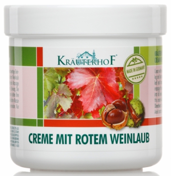 Krauterhof Krema z rdečim vinskim listjem in divjim kostanjem, 250 ml Krauterhof Krema z rdečim vinskim listjem in divjim kostanjem, 250 ml
