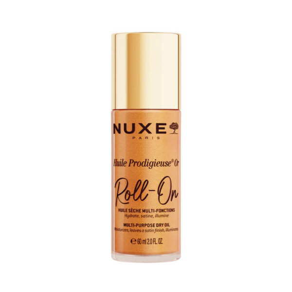 Nuxe Huile Prodigieuse Or suho olje za obraz, telo in lase z bleščicami roll-on, 60 ml Nuxe Huile Prodigieuse Or suho olje za obraz, telo in lase z bleščicami roll-on, 60 ml