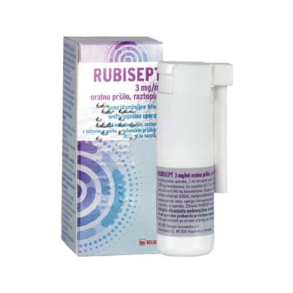Rubisept 3 mg/ml oralno pršilo, raztopina, 15 ml Rubisept 3 mg/ml oralno pršilo, raztopina, 15 ml