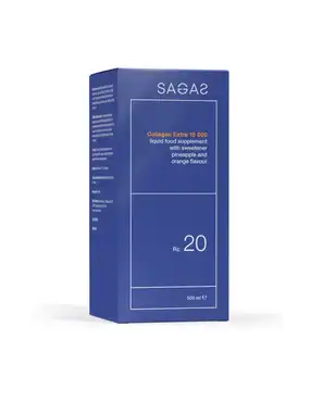 Sagas RC 20 Collagen Extra 15.000 tekočina - okus ananas in pomaranča, 500 ml