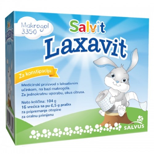 Salvit Laxavit prašek, 16 vrečk po 6,5 g praška Salvit Laxavit prašek, 16 vrečk po 6,5 g praška