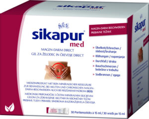 Sikapur med gel za želodec in črevesje vrečke, 30 x 15 ml
