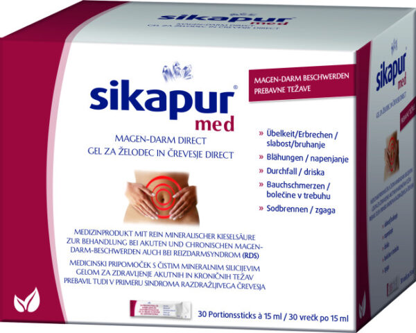 Sikapur med gel za želodec in črevesje vrečke, 30 x 15 ml Sikapur med gel za želodec in črevesje vrečke, 30 x 15 ml
