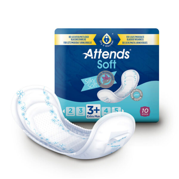 Attends Soft Extra Plus 3+ predloge za srednjo inkontinenco, 10 predlog