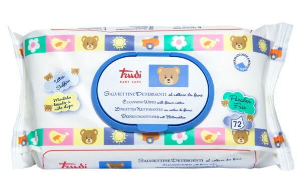 Trudi Baby Care čistilni robčki s cvetličnim nektarjem, 72 robčkov Trudi Baby Care čistilni robčki s cvetličnim nektarjem, 72 robčkov