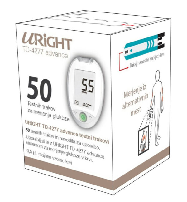 U-Right TD-4277 Advance testni lističi za glukozo, 50 testnih lističev