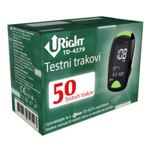 U-Right TD-4279 testni lističi za glukozo, 50 testnih lističev U-Right TD-4279 testni lističi za glukozo, 50 testnih lističev