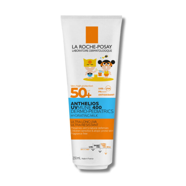 Anthelios UVMune 400 Dermo-Pediatrics vlažilno mleko za otroke ZF 50+ – La Roche-Posay, 250 ml Anthelios UVMune 400 Dermo-Pediatrics vlažilno mleko za otroke ZF 50+ – La Roche-Posay, 250 ml