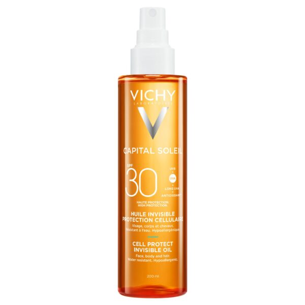 Vichy Capital Soleil zaščitno olje za obraz, telo in konice las ZF30 pršilo, 200 ml Vichy Capital Soleil zaščitno olje za obraz, telo in konice las ZF30 pršilo, 200 ml