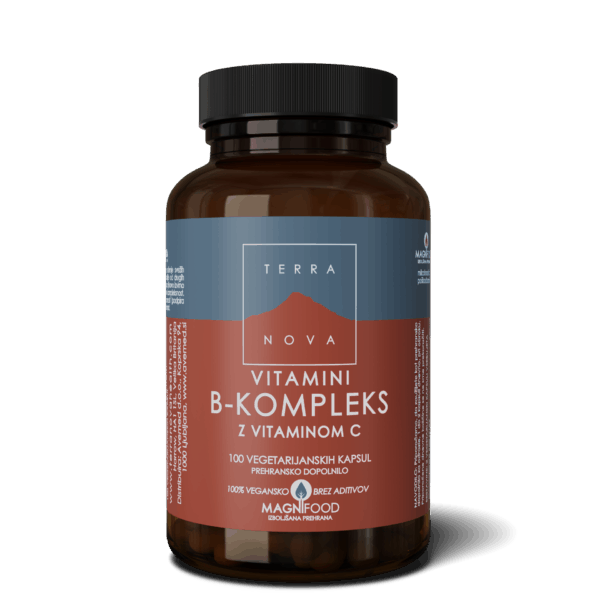 Terranova Vitamini B-kompleks z vitaminom C, 100 kapsul Terranova Vitamini B-kompleks z vitaminom C, 100 kapsul