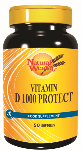 Natural Wealth Vitamin D 1000 Protect kapsule, 50 kapsul Natural Wealth Vitamin D 1000 Protect kapsule, 50 kapsul