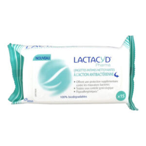 Lactacyd Pharma with Antibacterials robčki za intimno nego, 15 robčkov