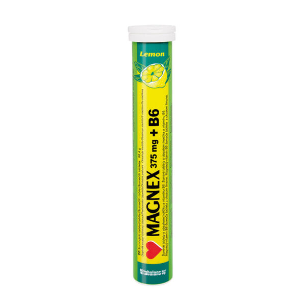 Vitabalans Magnex 375 mg + vitamin B6, 20 šumečih tablet Vitabalans Magnex 375 mg + vitamin B6, 20 šumečih tablet