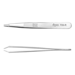 Nippes pinceta z ravno konico iz nerjavečega jekla (709R) 9,5 cm