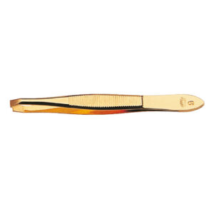 Nippes pozlačena pinceta z ravno konico (9G) 8 cm