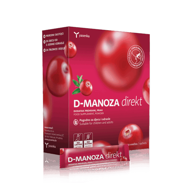 Yasenka D-manoza Direkt vrečice, 20 vrečic Yasenka D-manoza Direkt vrečice, 20 vrečic